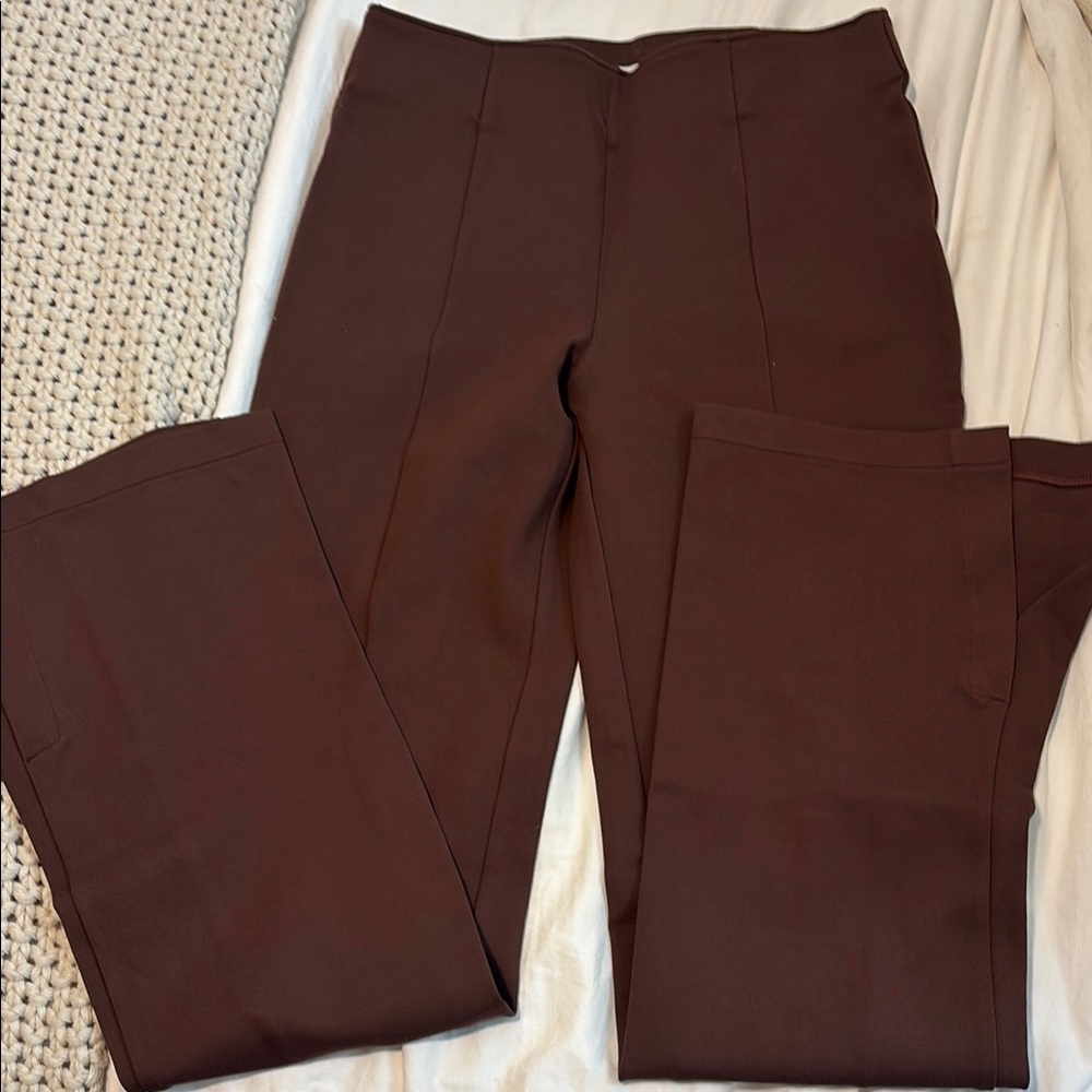 Brown High-Waisted Pants